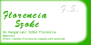 florencia szoke business card